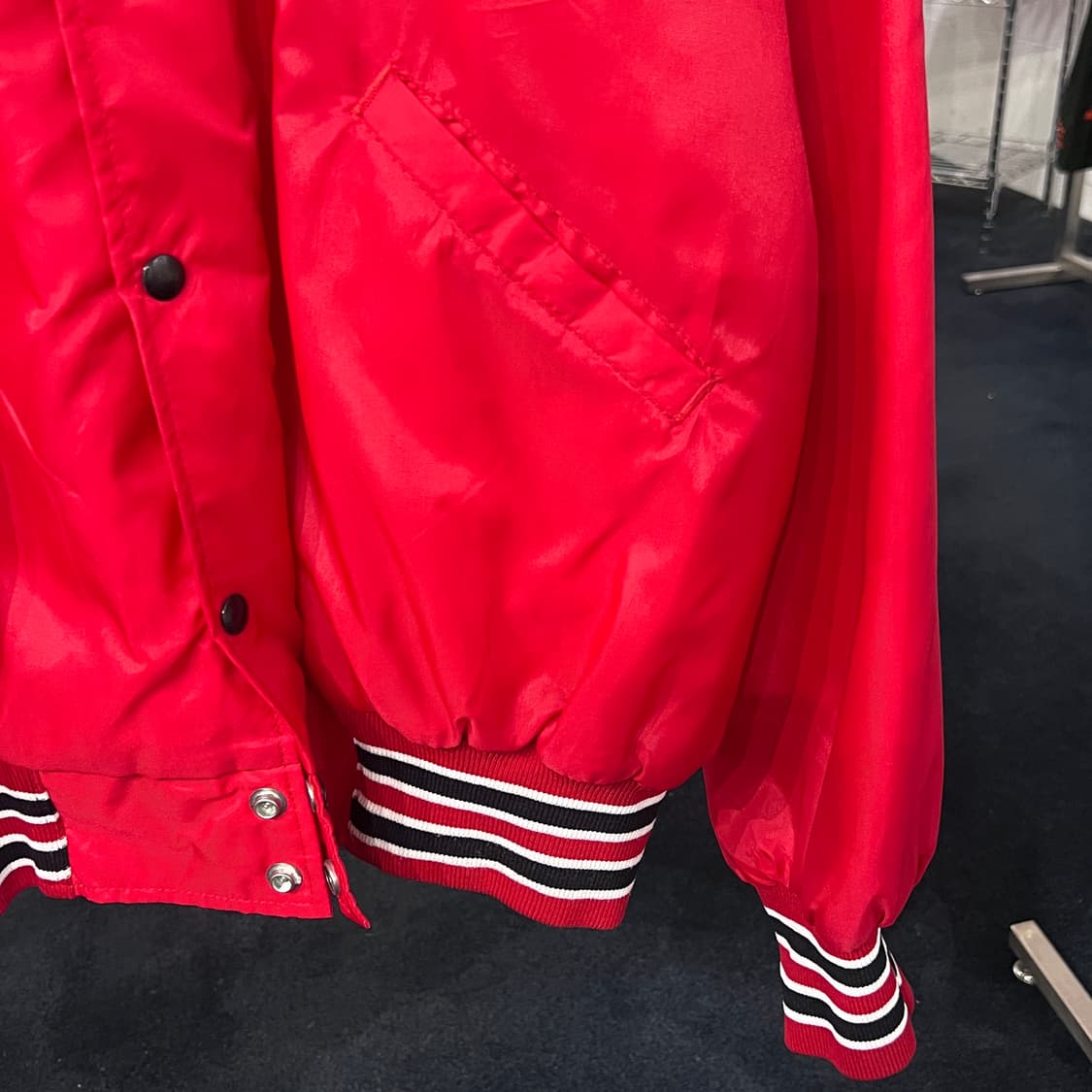 [XL] USA MADE 빈티지 새틴 바시티자켓 15629 상품이미지4