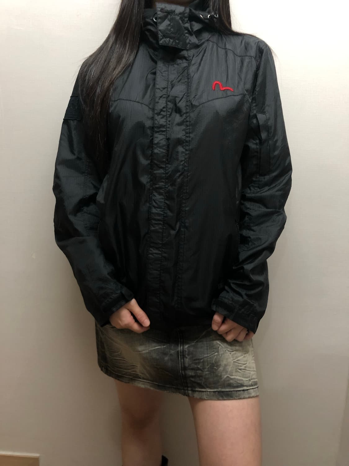 빈티지 에비수 블랙 바람막이 상품이미지5