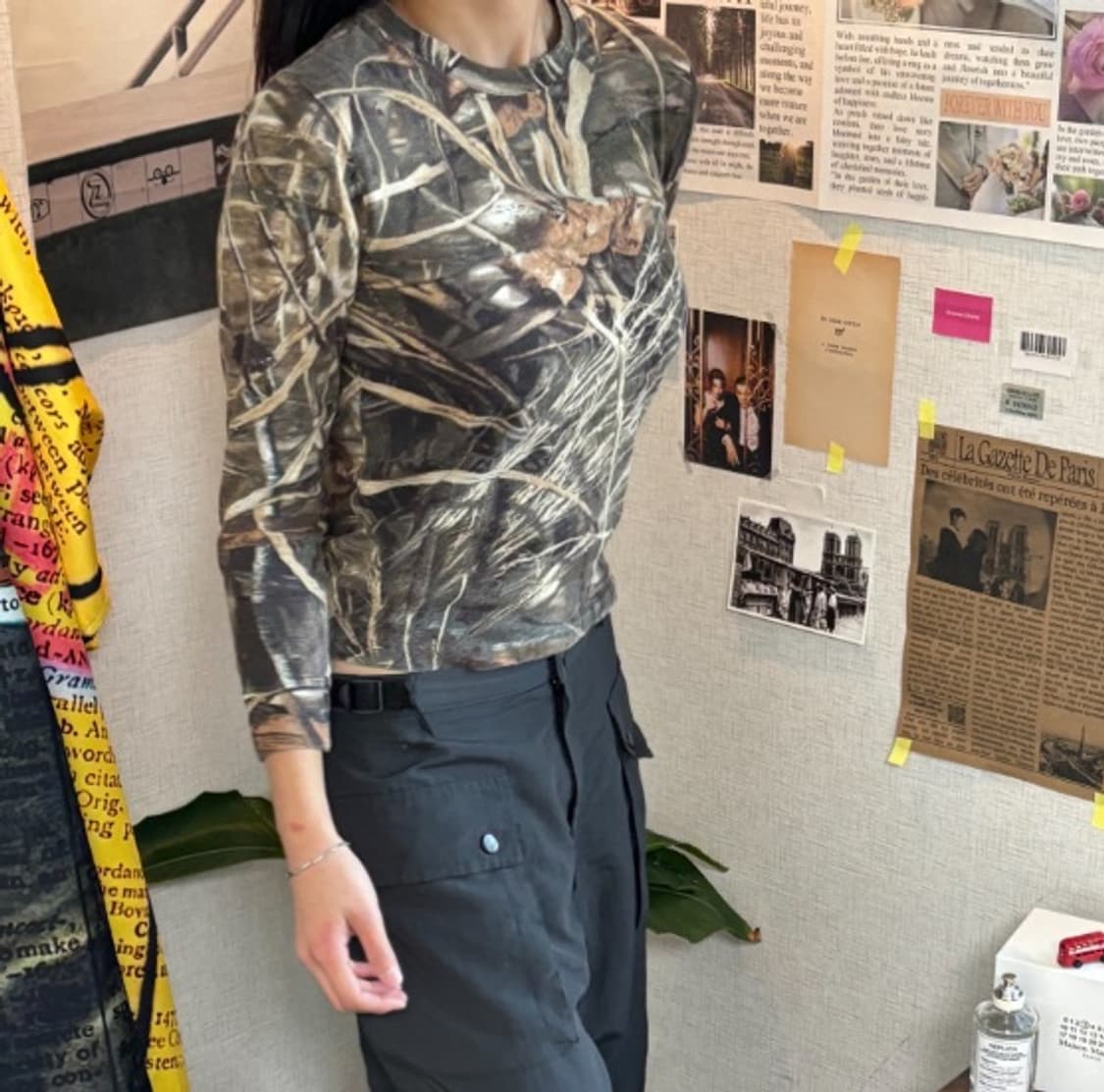 트리카모 패턴 딱붙 슬리브 상품이미지1