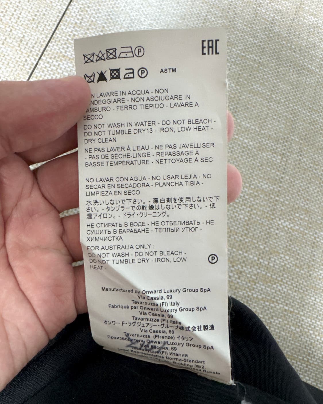 OAMC 드로코드 팬츠 블랙 상품이미지4
