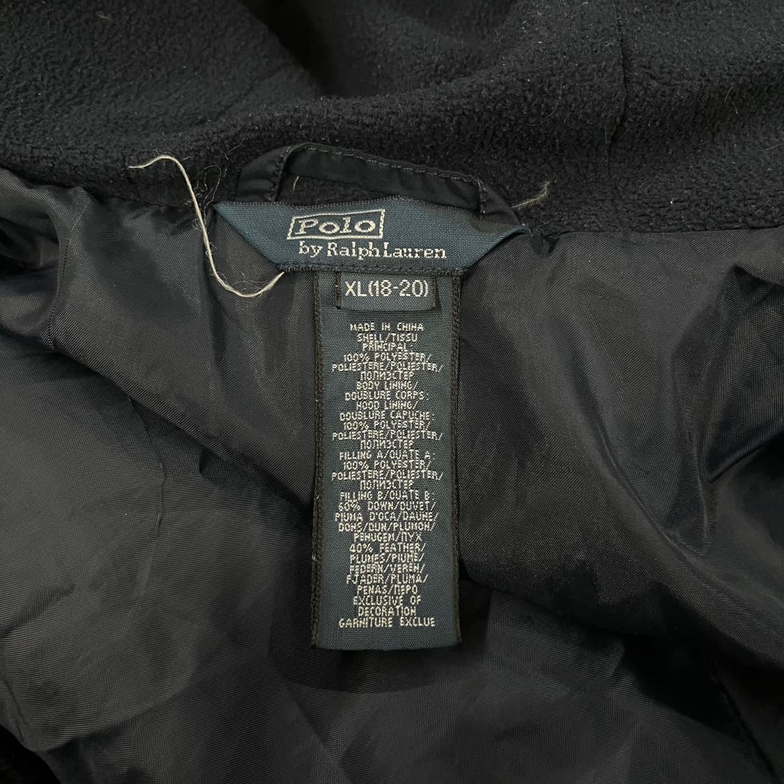 폴로 랄프로렌 빅포니 네이비 레드 로고 숏패딩  상품이미지5