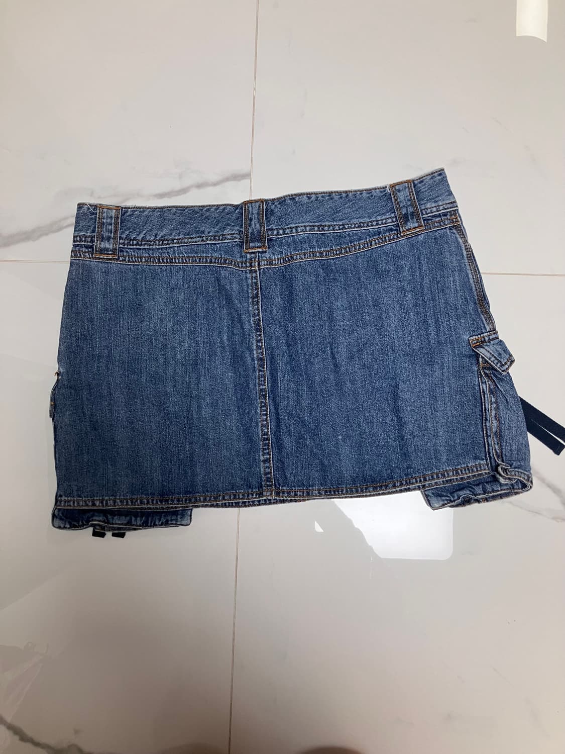 DKNY 2000s Y2K 카고 데님 미니 스커트 청치마  상품이미지6