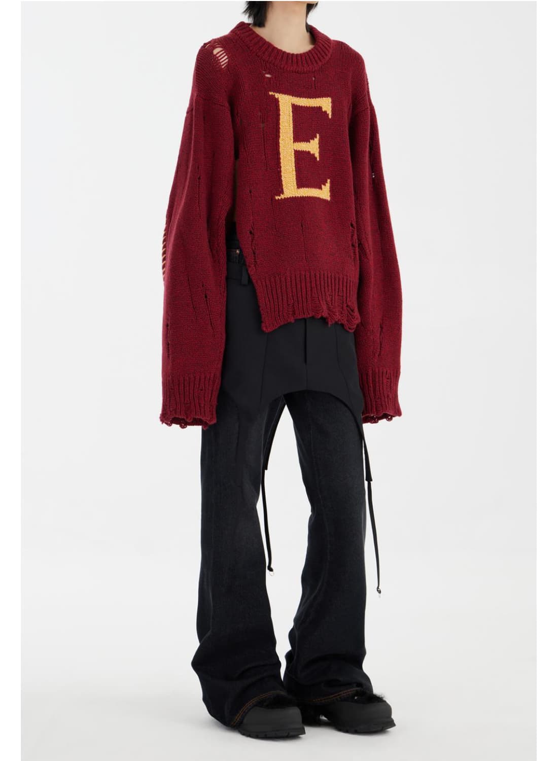 23AW egonlab 데미지 니트 점퍼 상품이미지6