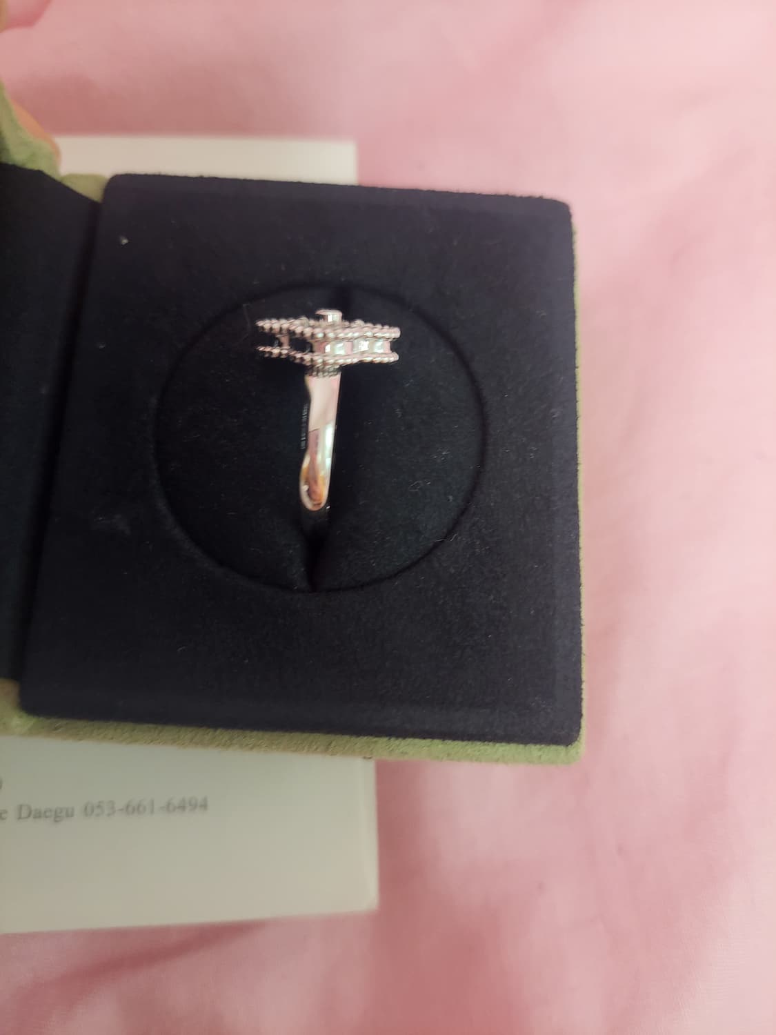정품)급처3번착용!반클리프 빈티지 알함브라 마더오브펄 다이아1P 링 반지 상품이미지9