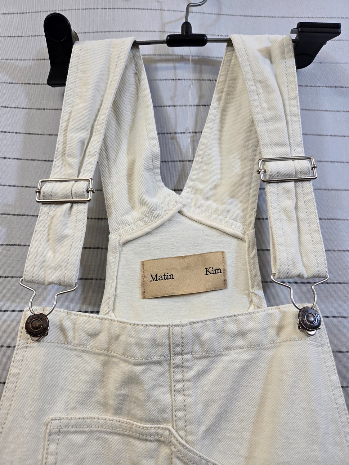마땡 킴 아이보리 멜빵바지  상품이미지4