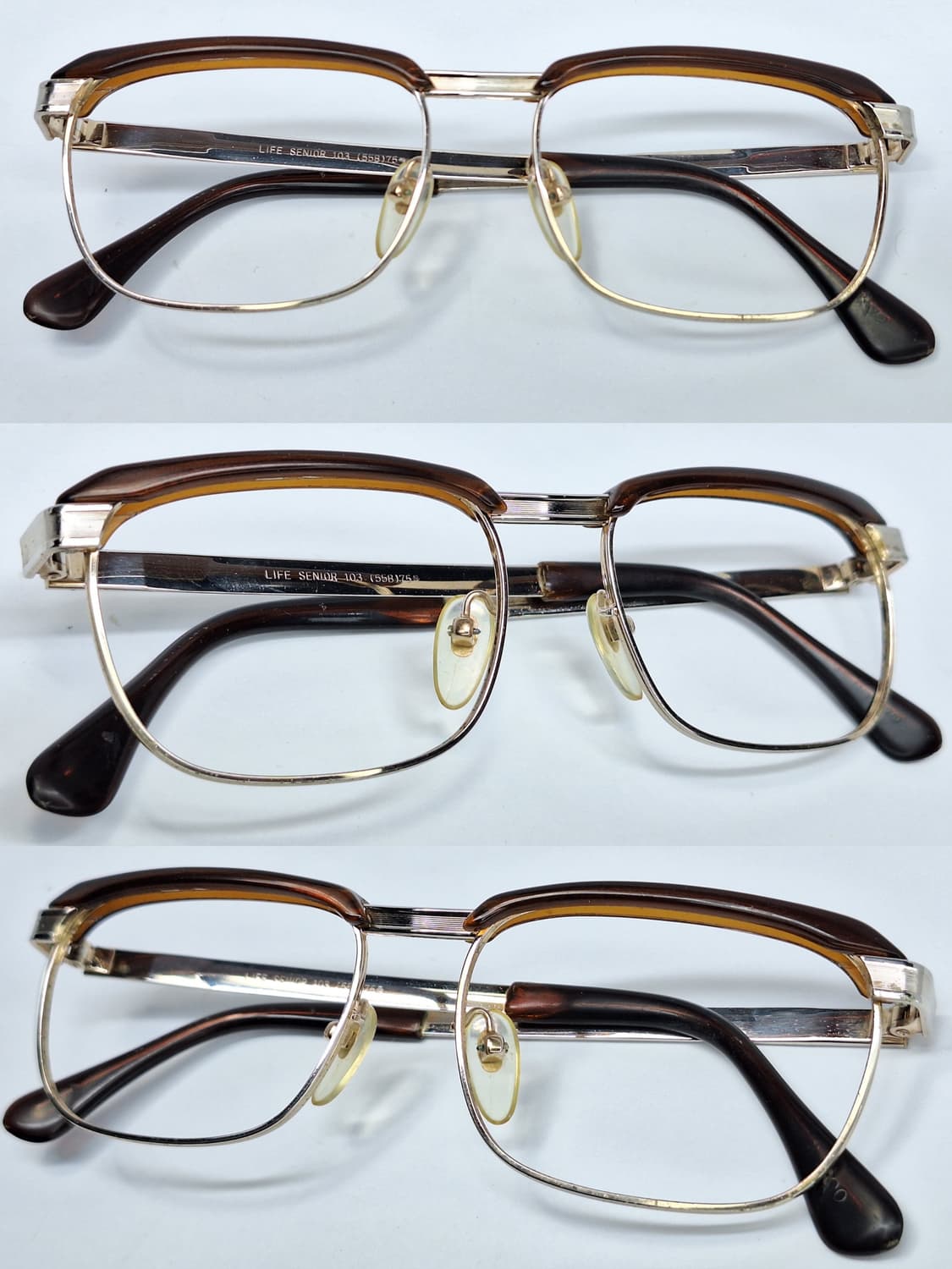 80s 일본 빈티지 장인 수제 하금테 안경테 LIFE SENIOR 103 상품이미지4