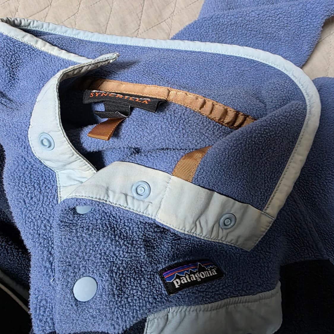 [L] 빈티지 파타고니아 신칠라 플리스 스냅 풀오버 마린블루 상품이미지5