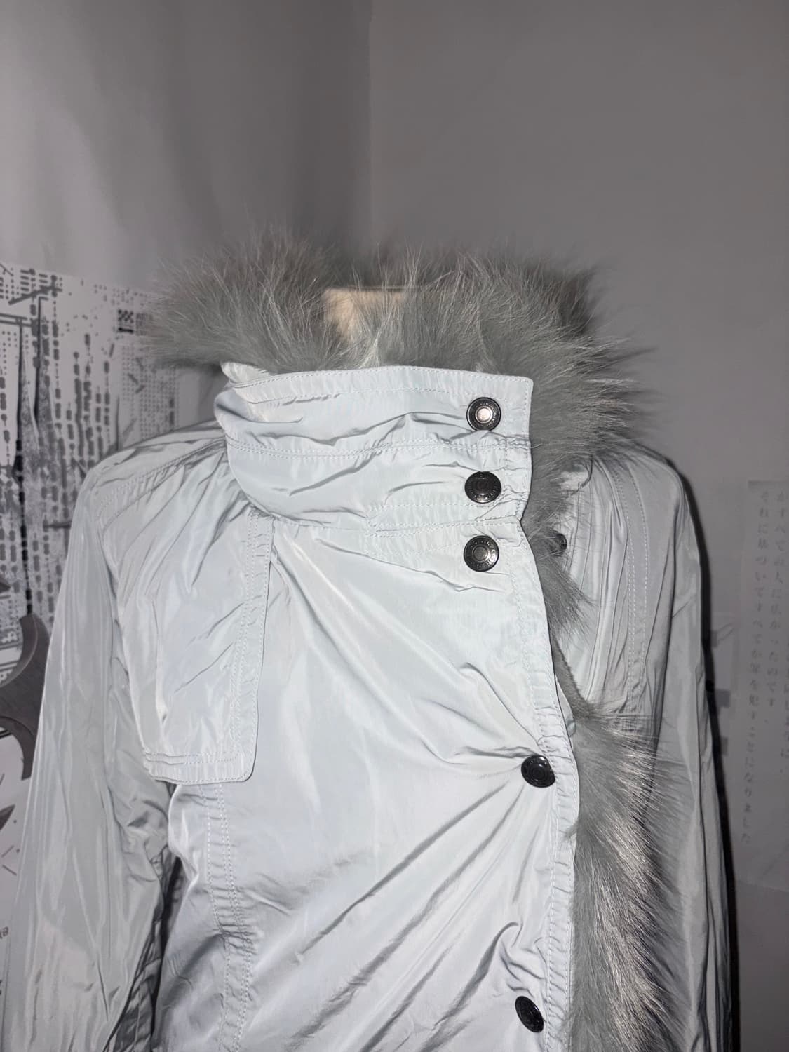 Calvin Klein Ice Mint Fur-Trim Parka 상품이미지4
