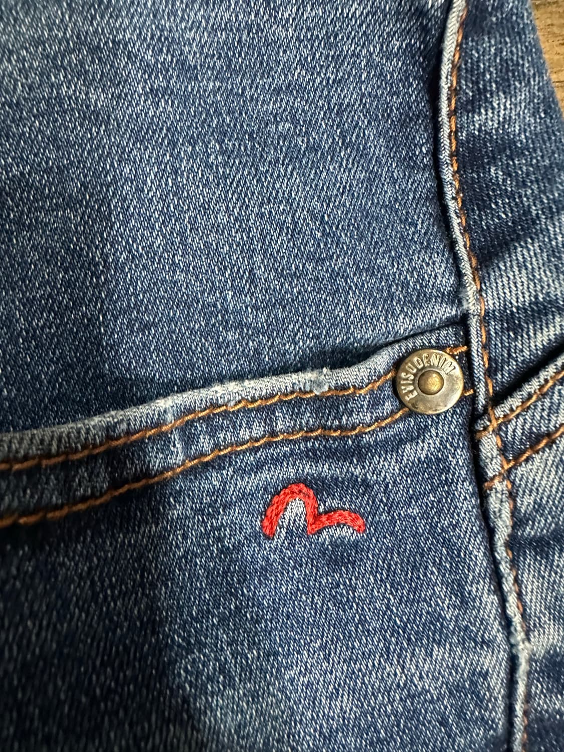 에비수 EVISU Denim 배기핏 데님 팬츠 34인치 상품이미지8