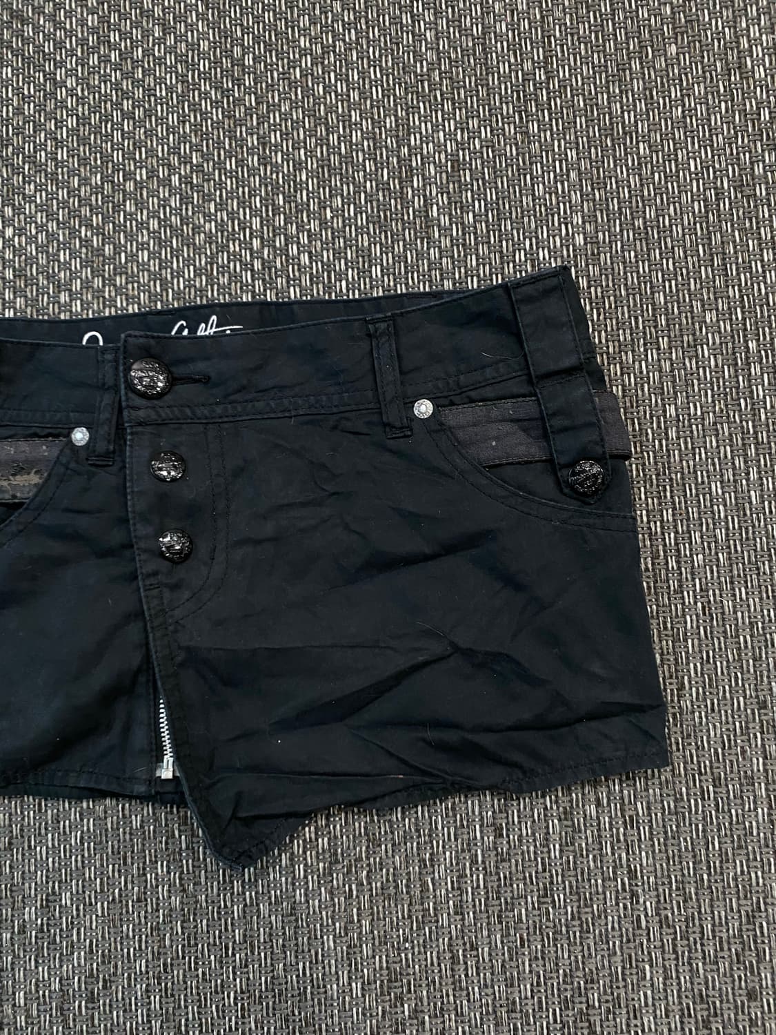 00’s Black Zip Detail Short Skirts 상품이미지3