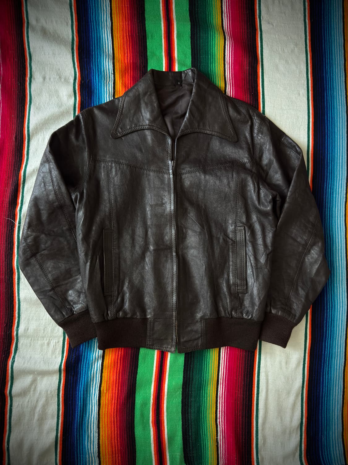 70s Sheepskin Hippie Leather jacket 상품이미지1