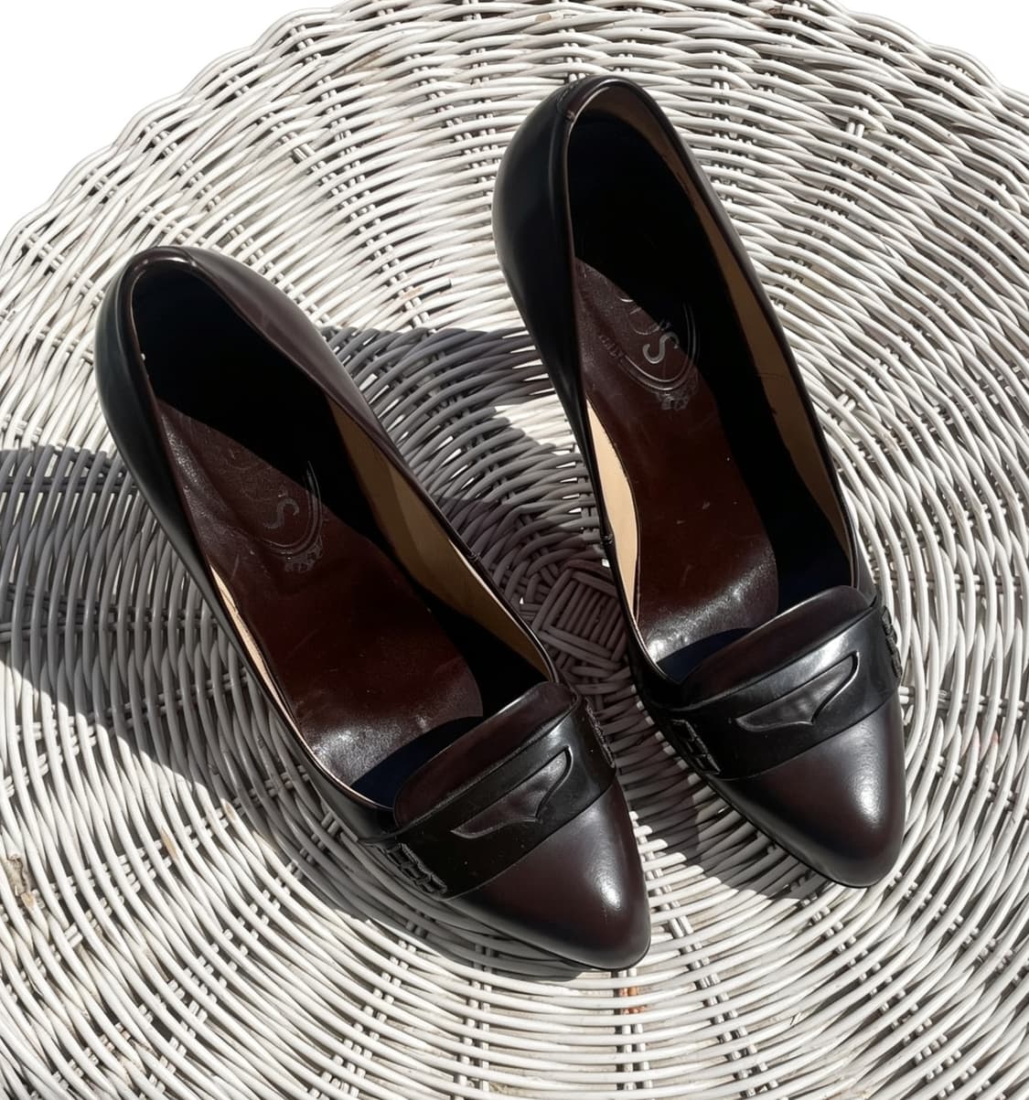 [TOD'S) 클래식 페니 로퍼 펌프스 힐 (딥브라운) 상품이미지5