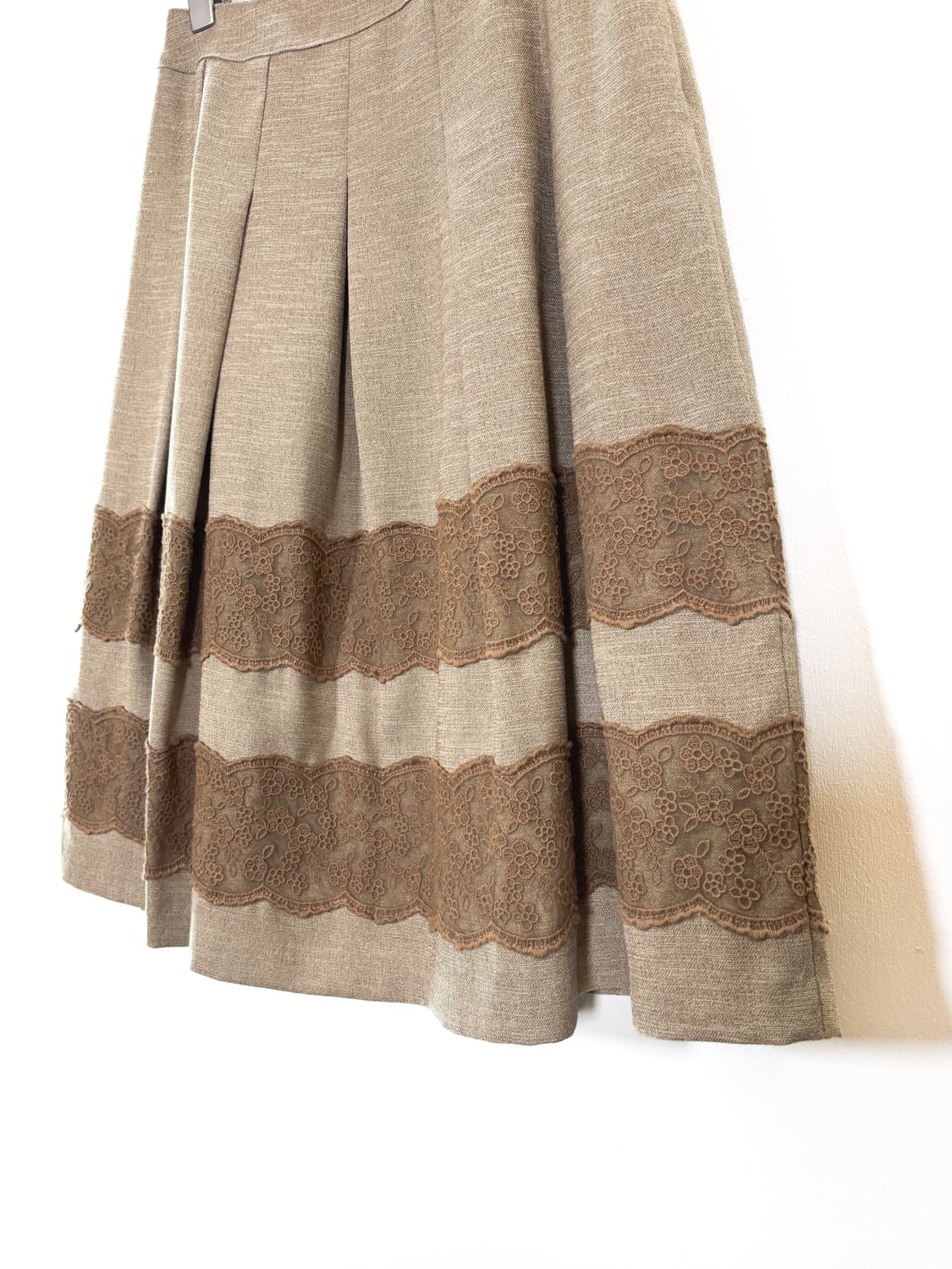 빈티지 레이스 미디 스커트 상품이미지5