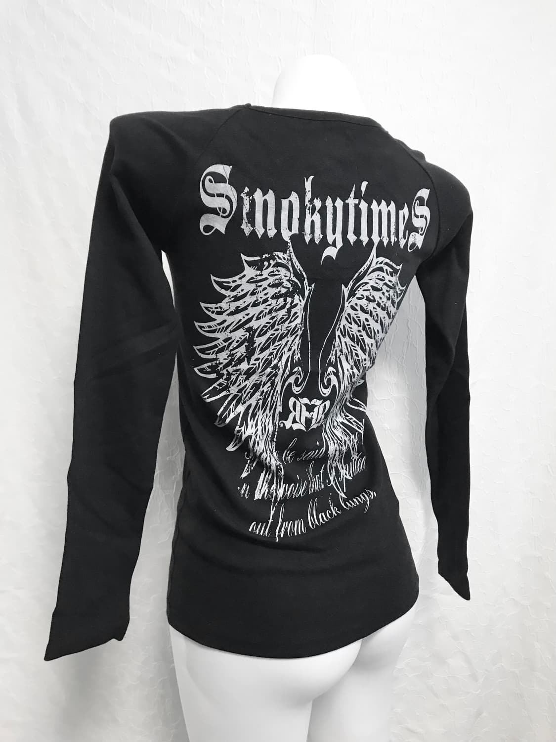 빈티지 펑크 유니언잭 해골 스터드 롱슬리브 탑 상품이미지4