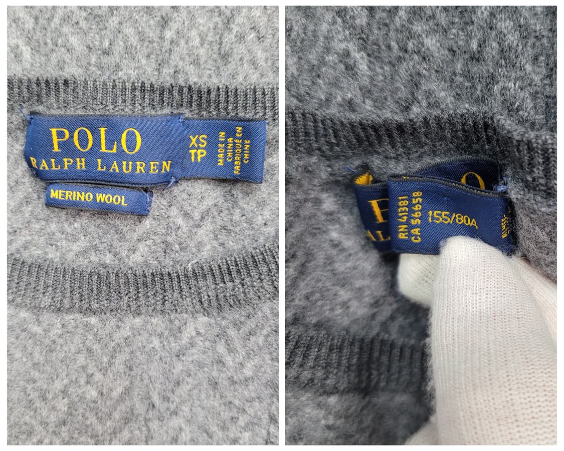 폴로랄프로렌 메리노 울 꽈배기 크롭 니트 스웨터 XS사이즈 상품이미지7