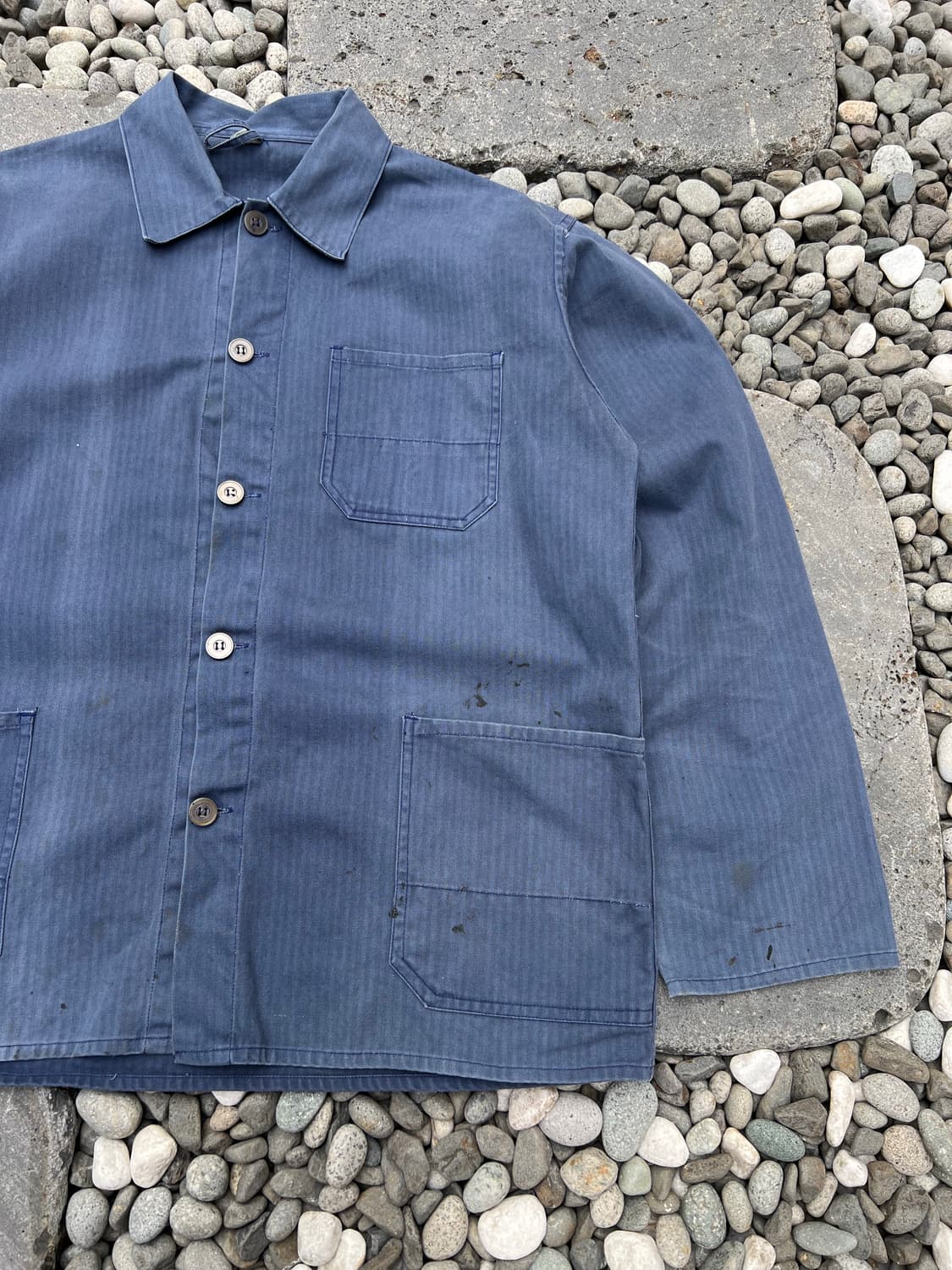 HARD FADED NAVY HBT 헤링본트윌코튼 프렌치워크자켓 상품이미지10