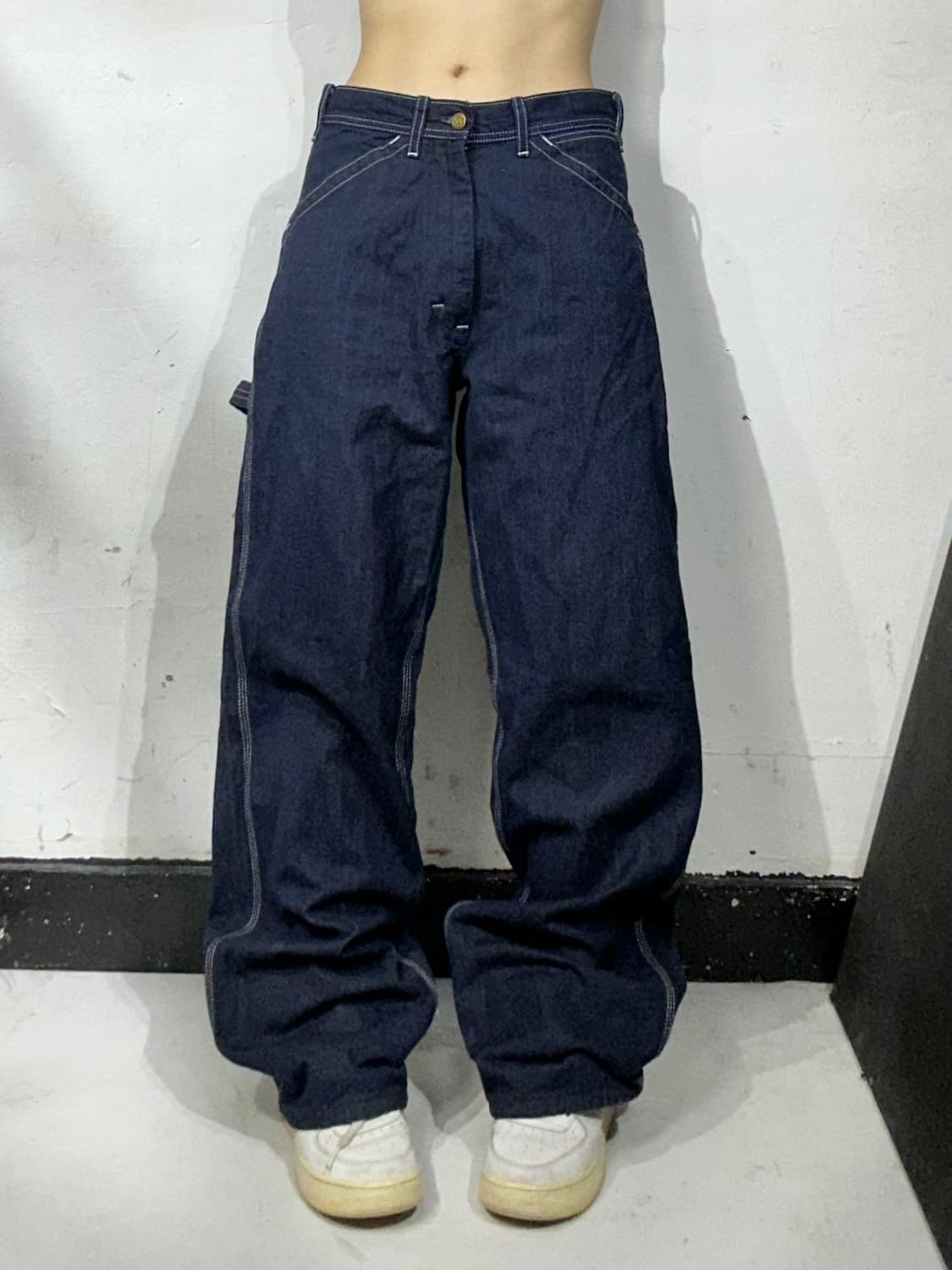 리 진청 카펜터 워크 팬츠 와이드 데님 팬츠 청바지 S 상품이미지2