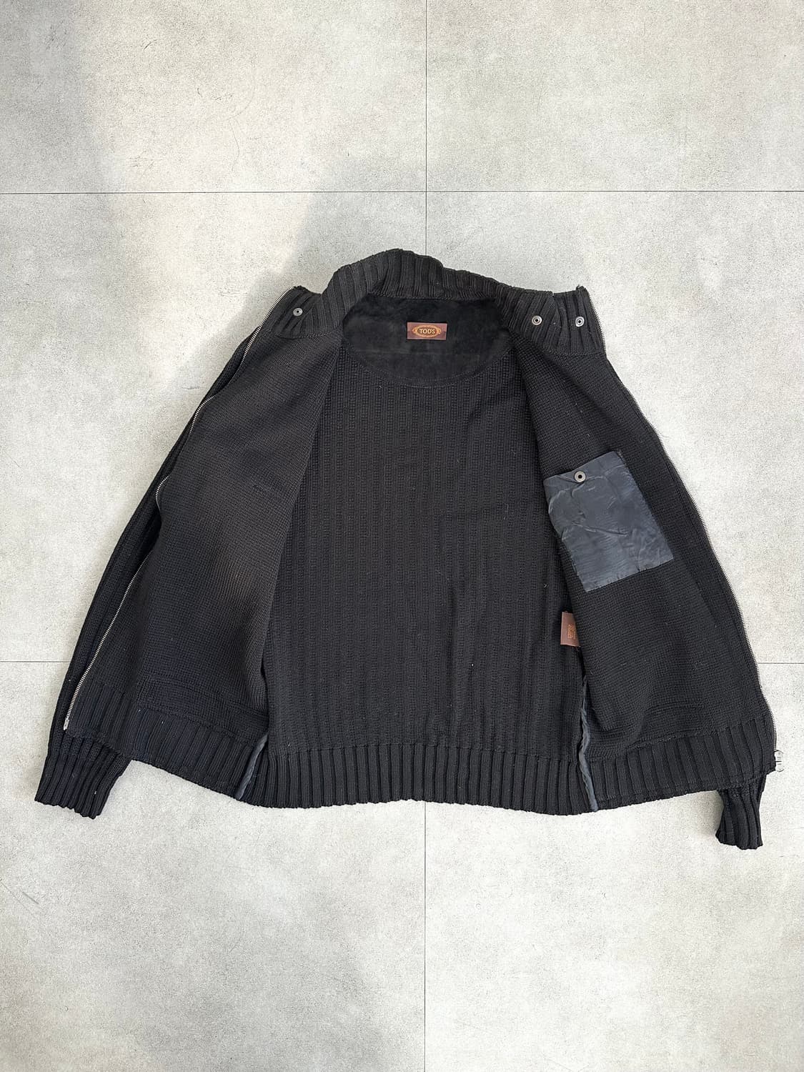 토즈 카프스킨 스웨이드 니트 집업 자켓 상품이미지4