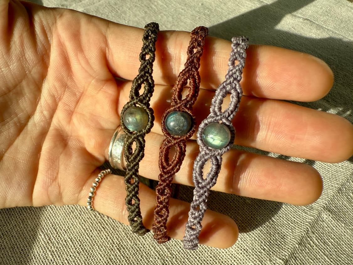 래브라도라이트 메디테이션 마크라메 원석 팔찌 상품이미지2