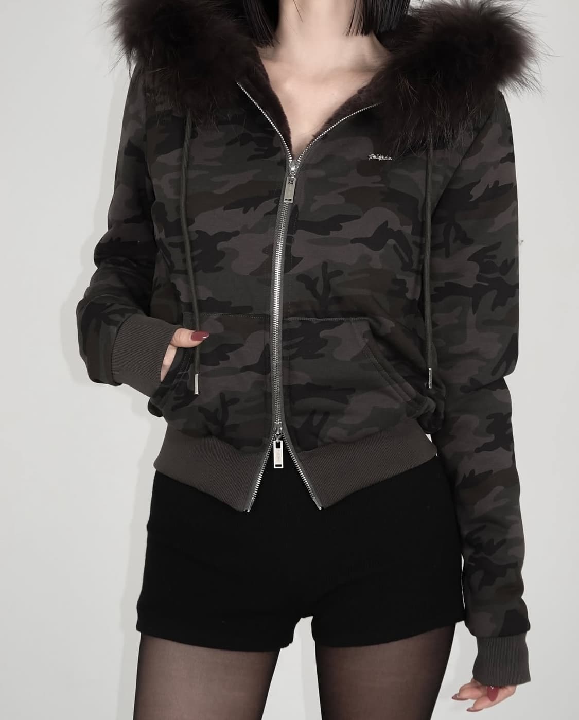 페일제이드 울프조 후드집업 다크카모 상품이미지3