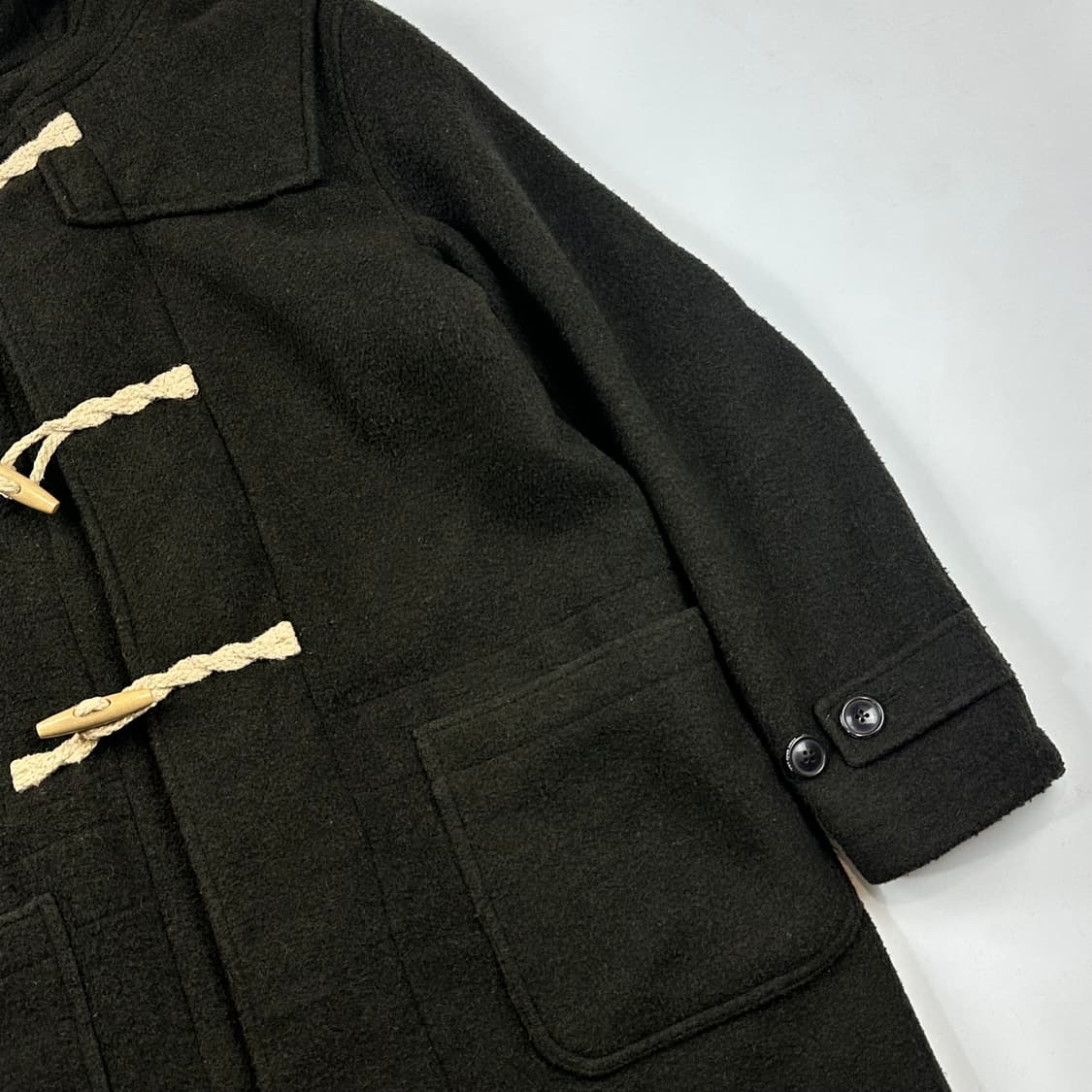 Coen 다크그린 더플 코트 상품이미지4