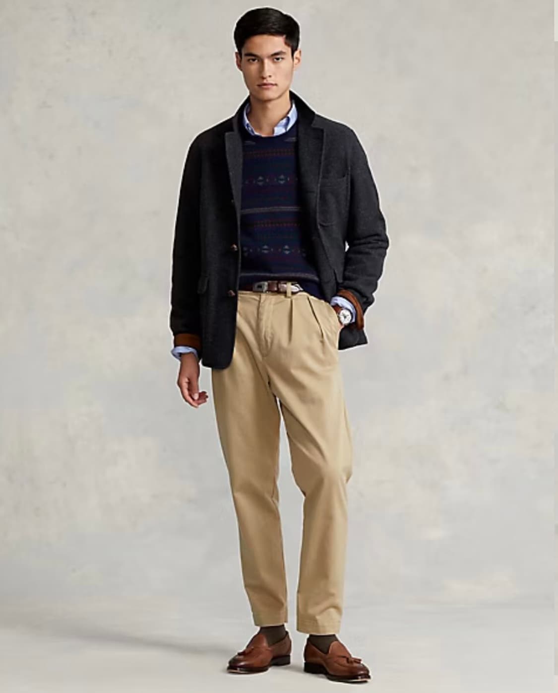 폴로 랄프로렌 울 스웨이드 코트 (40R) 상품이미지3