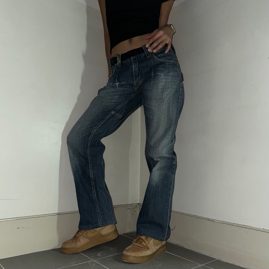 Oriental flower denim pants 상품이미지3