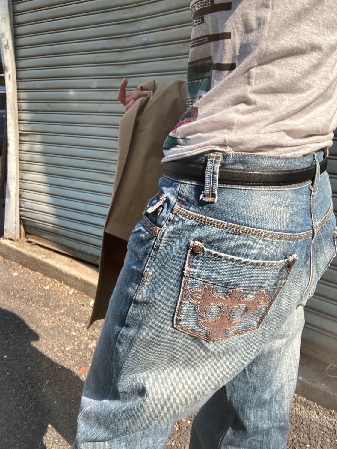 디젤 숄카라 반팔 시멘트그레이  상품이미지3