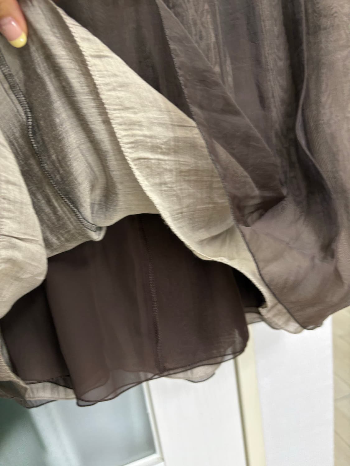 브라운 롱 샤스커트  상품이미지5