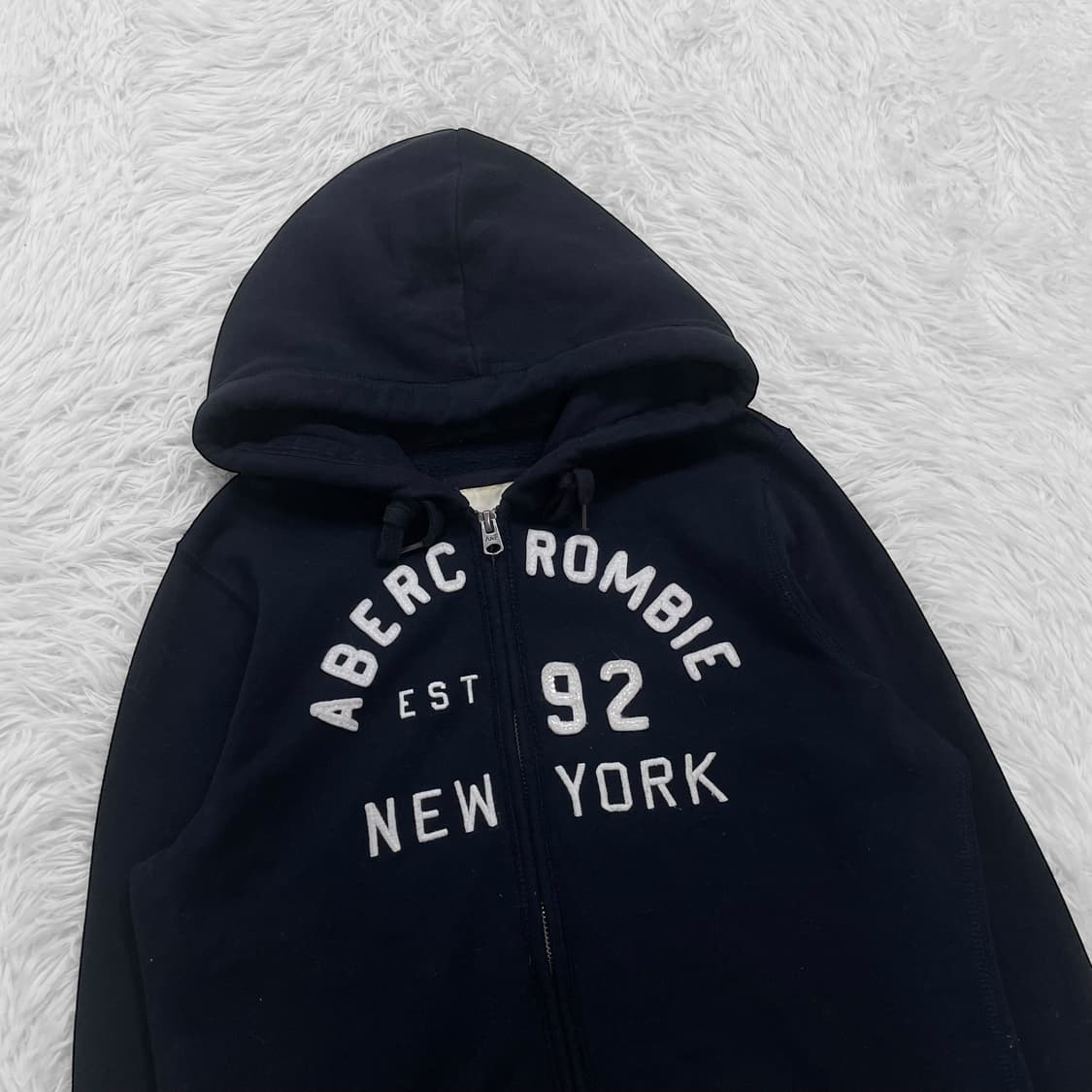 아베크롬비 아치 로고 후드집업 네이비 상품이미지3
