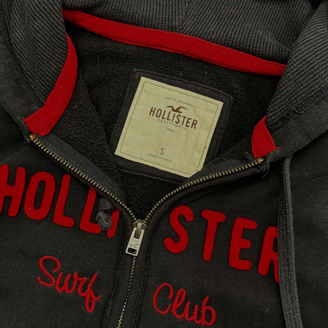 S Hollister 홀리스터 레드 로고 후드집업 상품이미지2