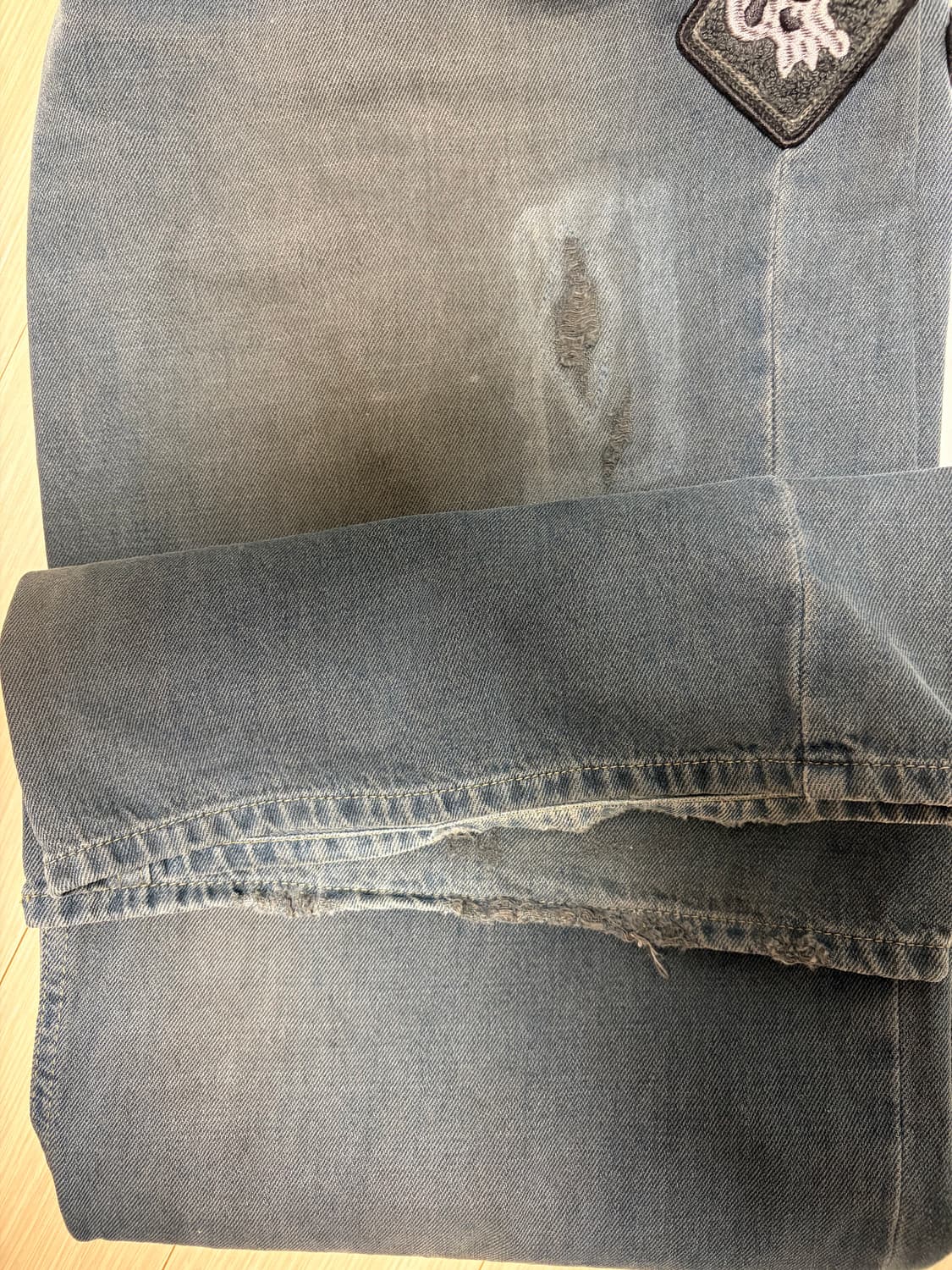 [2]폴리테루 내로우 고시마 데님 블루 그레이 상품이미지3