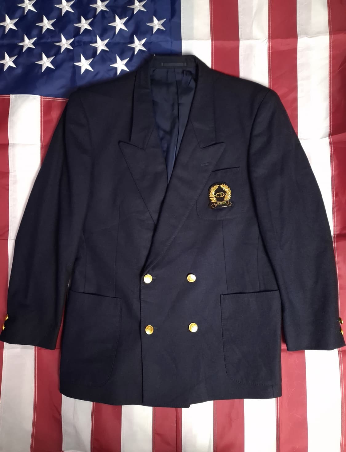 새제품 90's 일본판 크리스찬디올 울 더블브레스티드  블레이져 상품이미지1