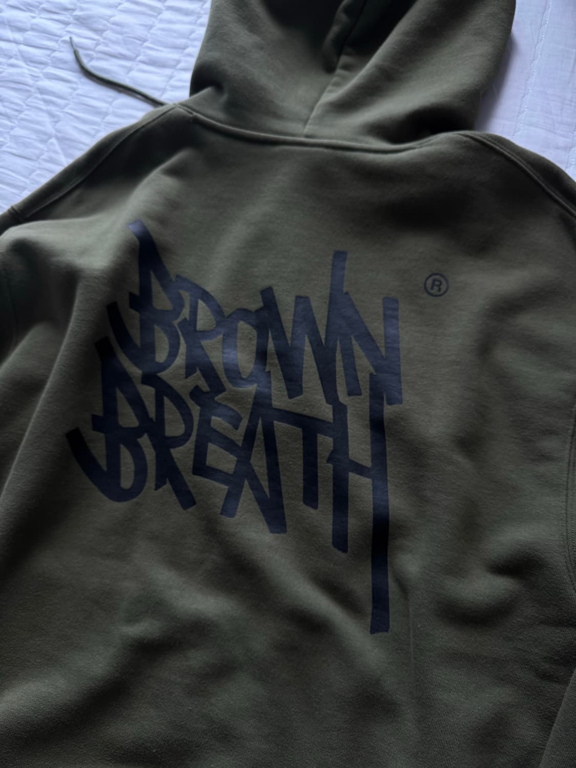 BrownBreath 후드티 카키색 L 상품이미지3