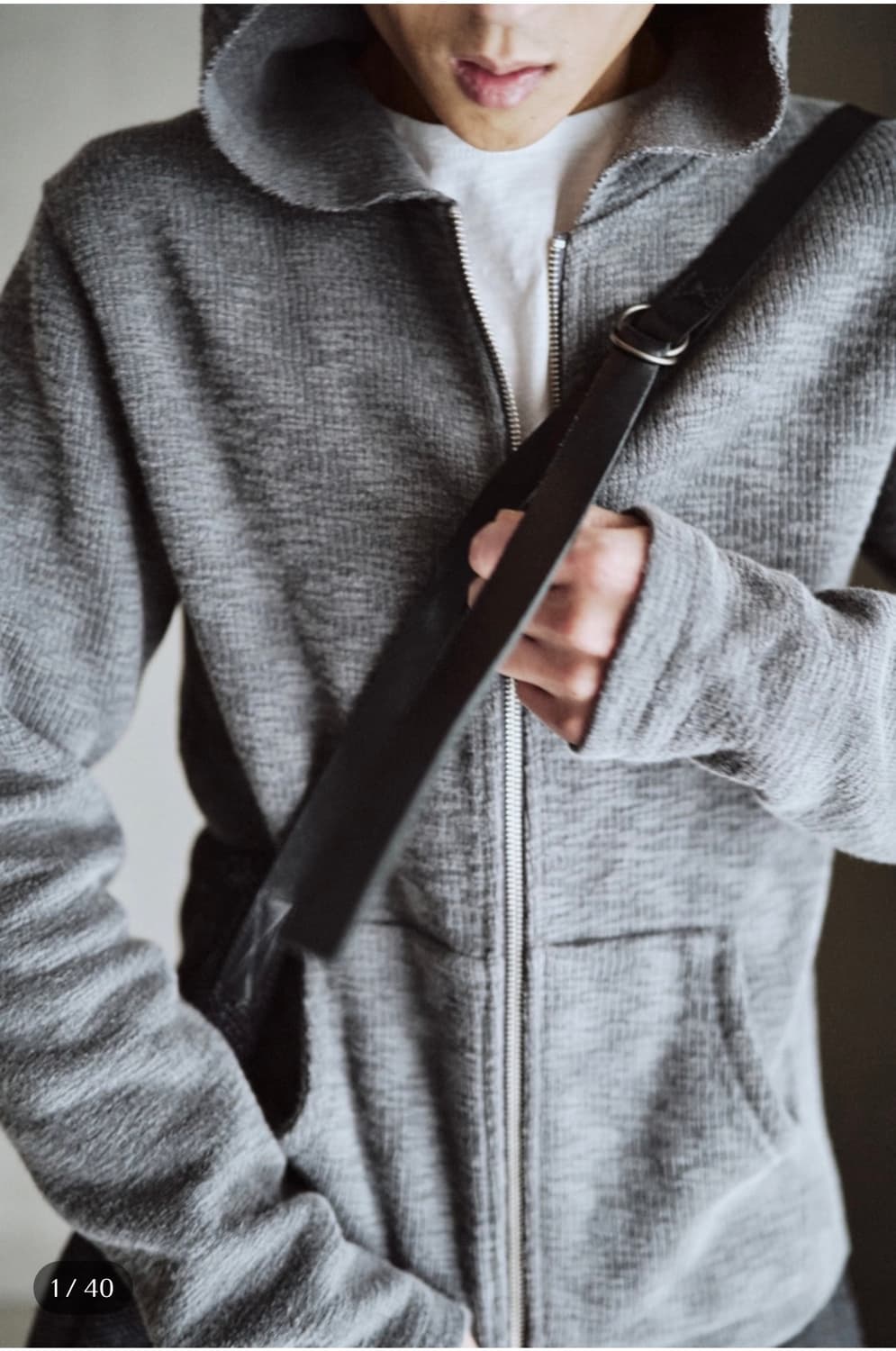 모노프리베 후드집업 그레이 3 상품이미지1