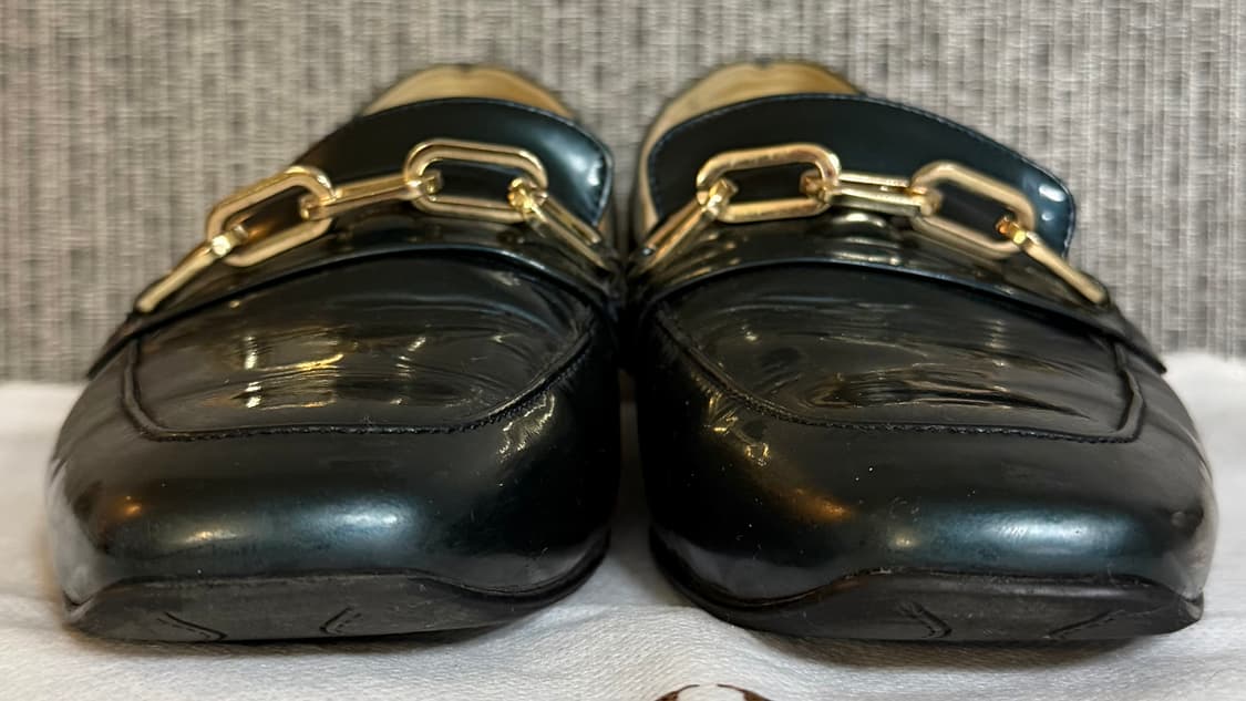 베카치노 탠디 골드 금장 체인 그린 페이던트 로퍼 235 구두 굽 2cm 상품이미지2