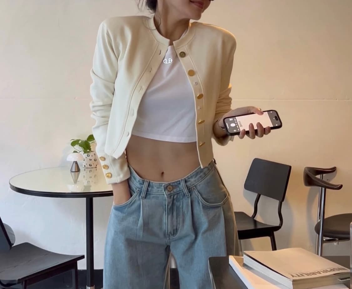 [새 상품] 돈비레잇 투턱 와이드데님 연청 xs 상품이미지2