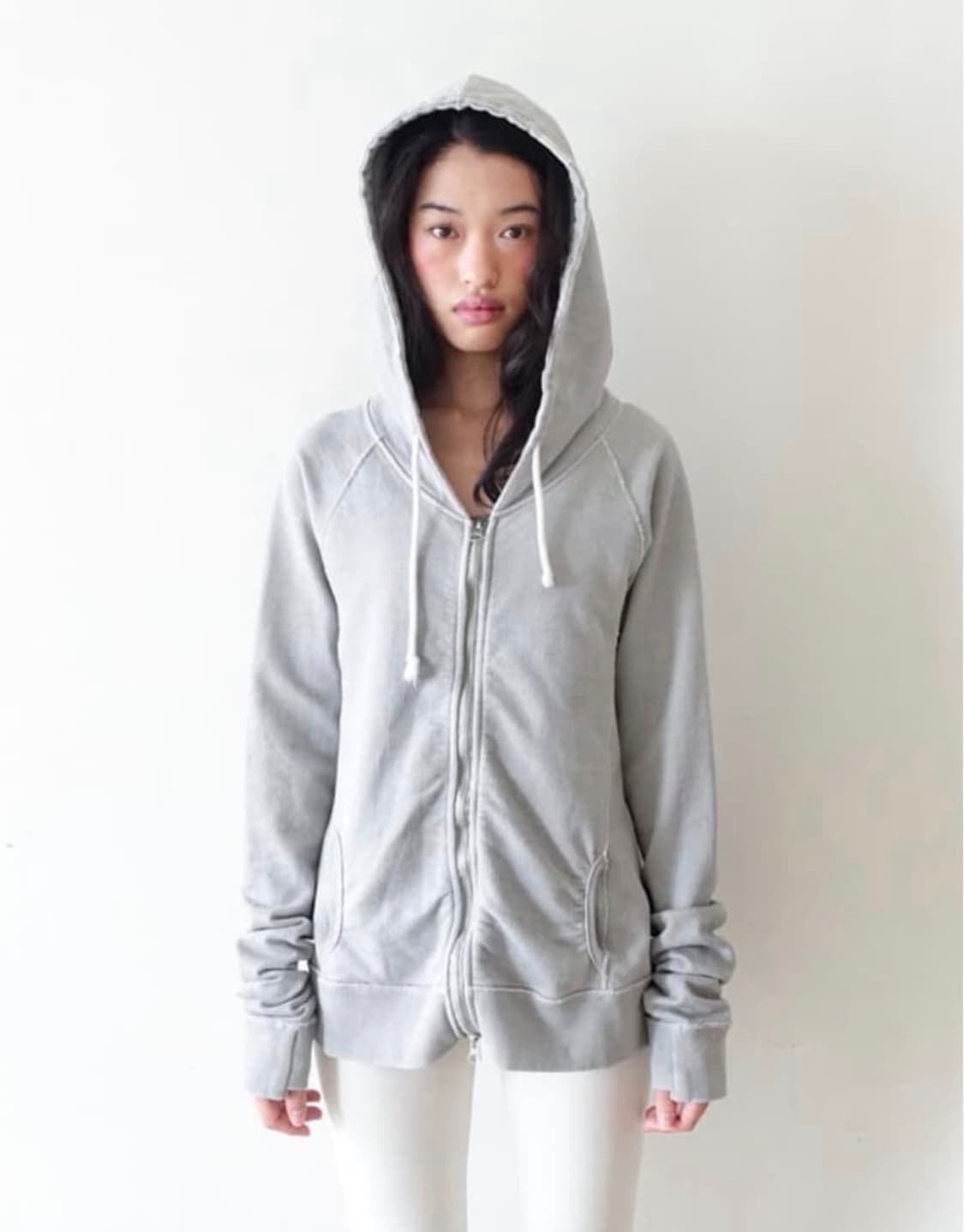 (구해요) 샵페어리 워시드 릴리 후드집업 상품이미지1