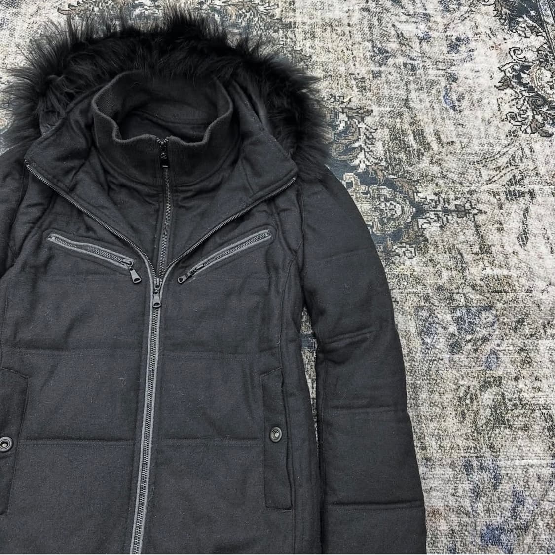 Semantic design double zip down jacket 상품이미지6