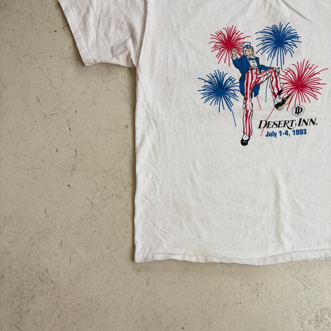 90s USA Desert Inn 빈티지 싱글스티치 반팔티 XL 상품이미지3