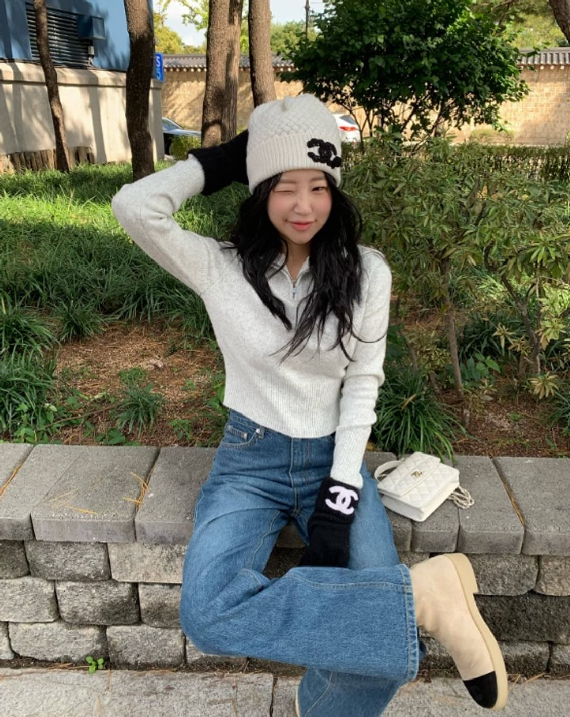 [시예 siye] desert 니트 집업 (멜란지) 상품이미지2