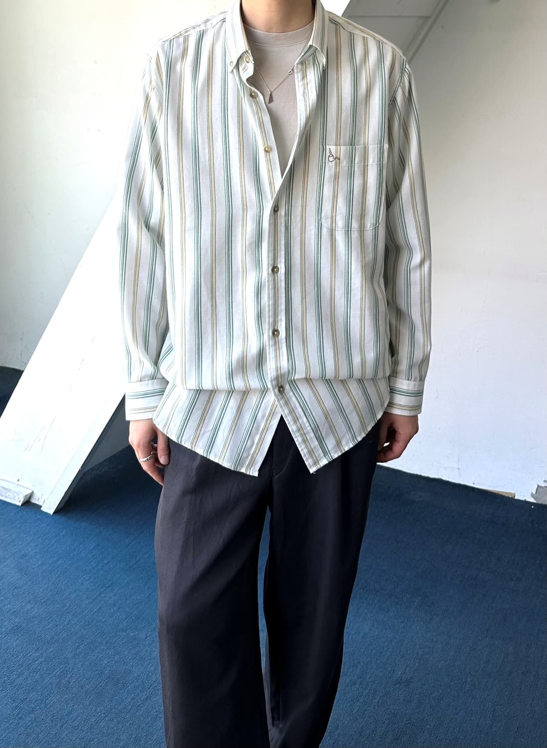 Design stitch multi stripe shirt 상품이미지7