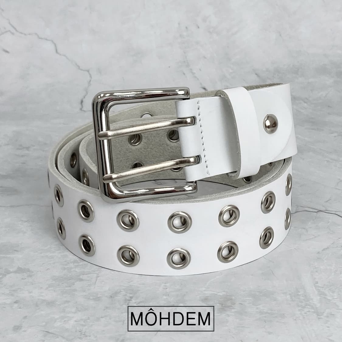 [Unisex]더블 아일렛 이태리소가죽 벨트 상품이미지7