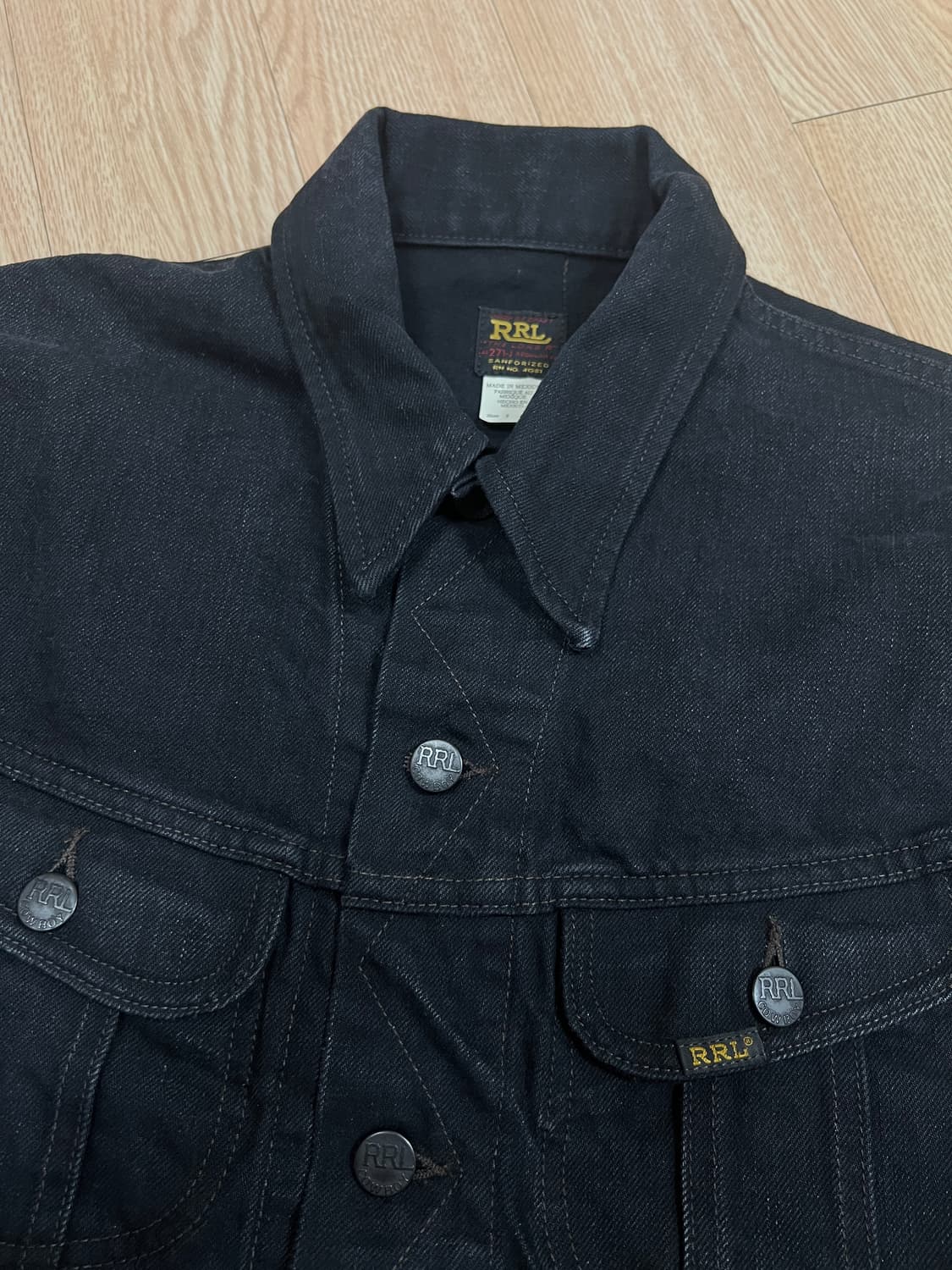 RRL 더블알엘 lot.271 블랙 트러커 자켓 M 멕시코 상품이미지2