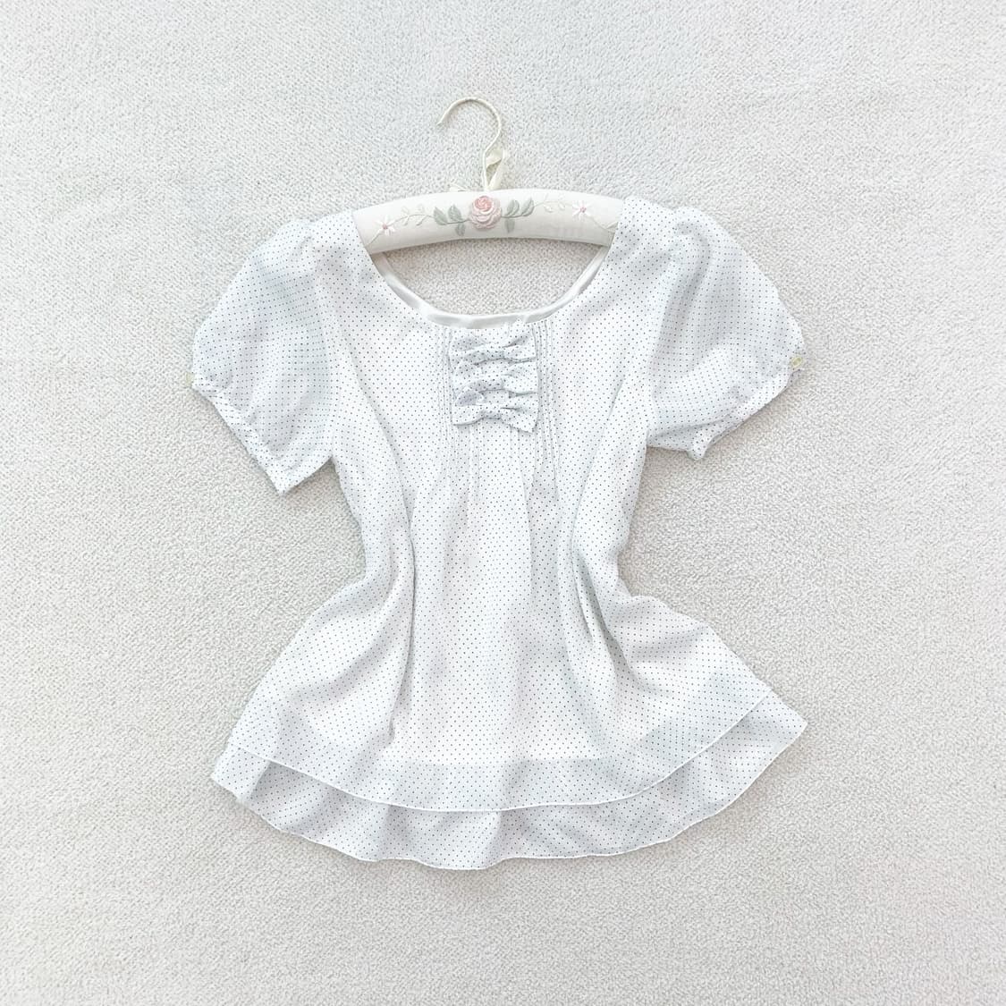 Ferox ♥ 페록스 폴카도트 리본 블라우스 상품이미지2