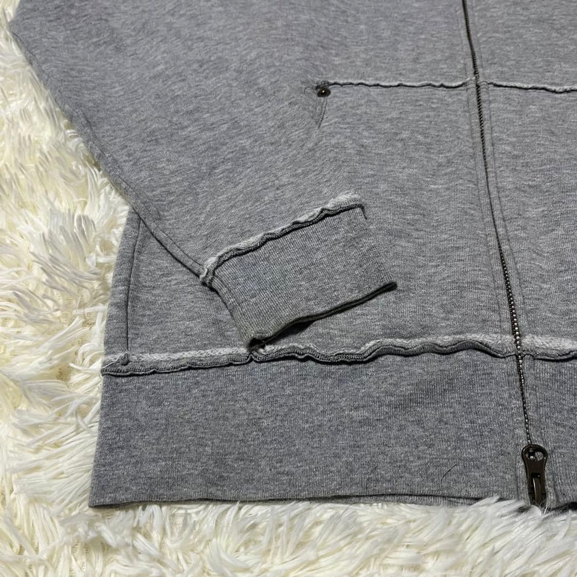 히스테릭 글래머 로고 자수 그레이 후드 집업 상품이미지5