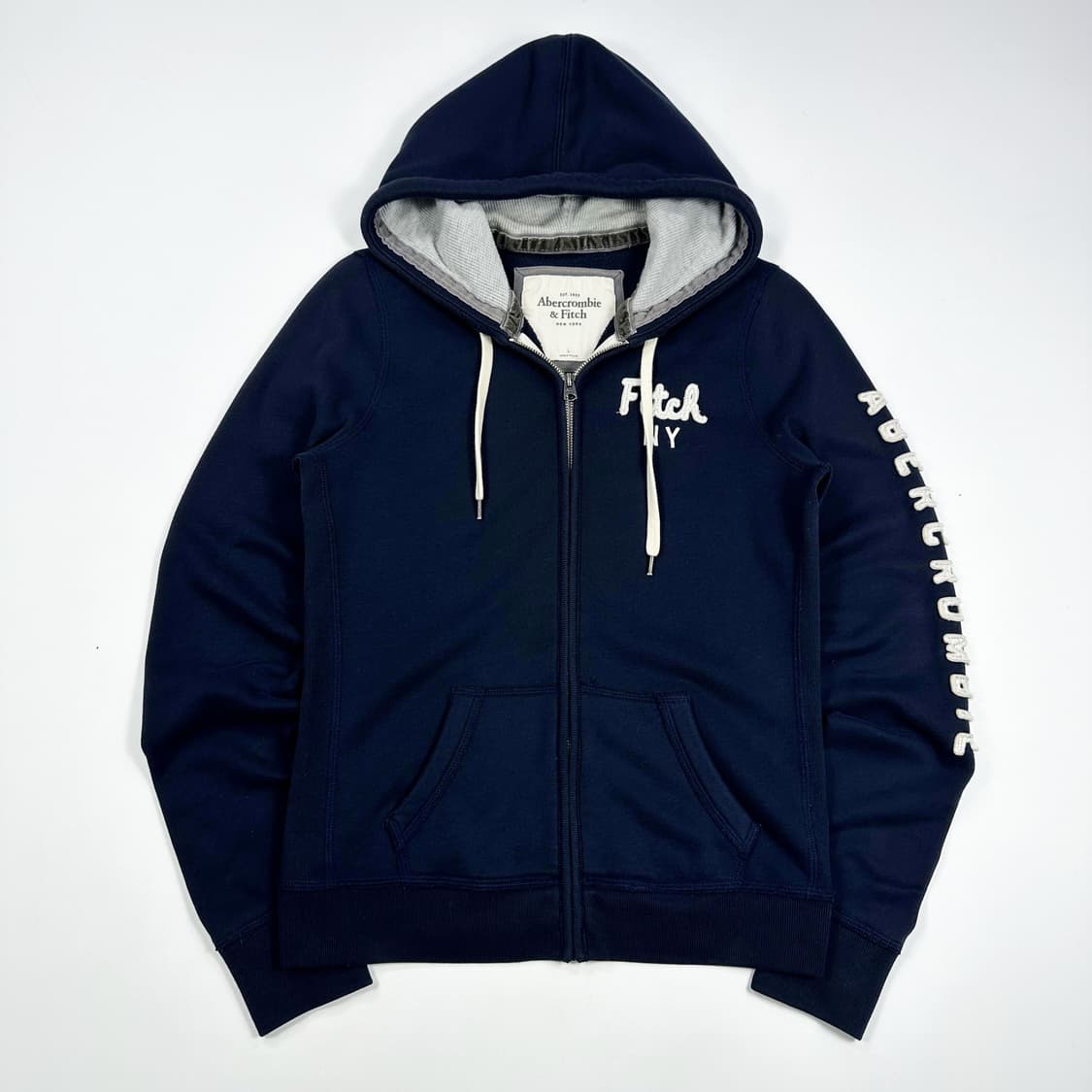 아베크롬비 og y2k 슬림핏 후드집업 네이비 여성L 상품이미지1