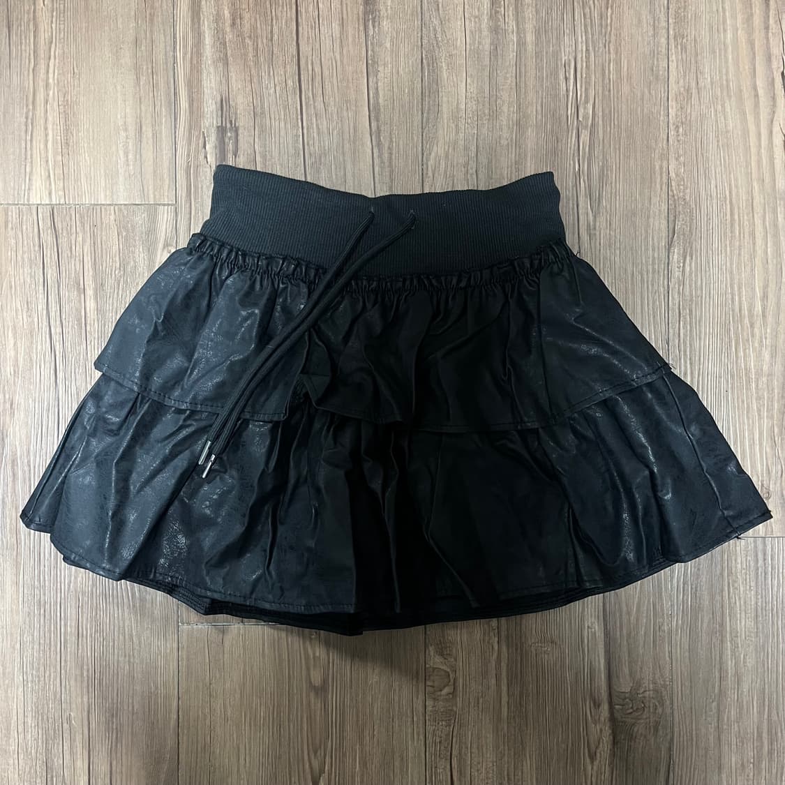 vintage leather skirt(black) 상품이미지2