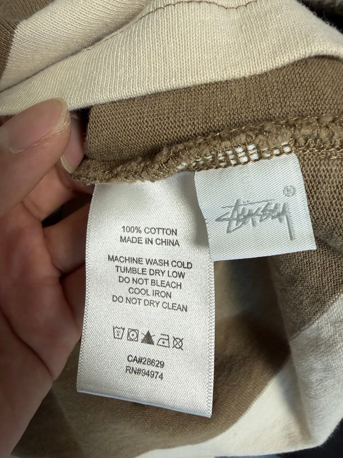 스투시 빅 스트라이프 럭비 내츄럴 상품이미지7