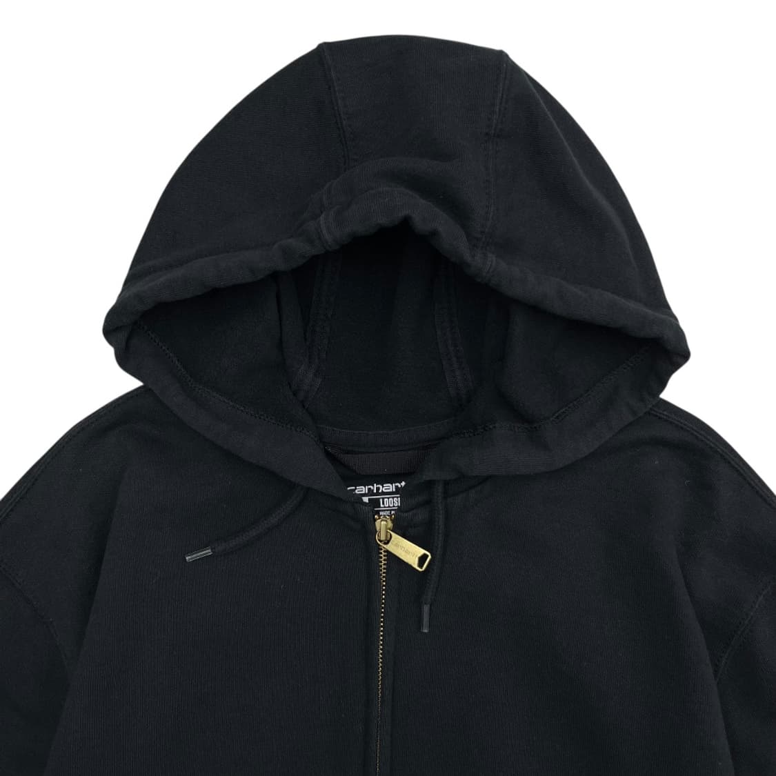 칼하트 포켓로고 블랙 후드집업 M 상품이미지4
